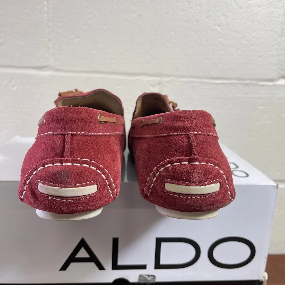 Aldo Bires-62 Red Tassel Loafer Moccasin Driving Shoes Slip On Mens 45 EU/12 US